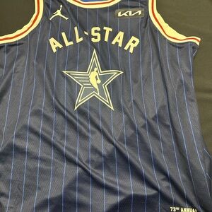 NBA NIKE Swingman LeBron James all-star game Jersey with Blue Pinstripes XXL/56